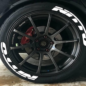 Nitto Tire Lettering Tyre Sticker fits to 16&quot;-22&quot; Permanent Tyre Letters Set for 4 tires universal fitment EXPRESS SHIPPING