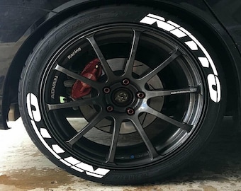 Nitto Tire Lettering Tyre Sticker fits to 16"-22" Permanent Tyre Letters Set for 4 tires universal fitment EXPRESS SHIPPING