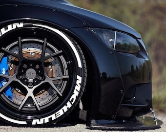 Adhesivo con letras Michelin para neumáticos de 16 a 22 pulgadas. Juego de letras permanentes para 4 neumáticos. Ajuste universal. ENVÍO EXPRÉS.