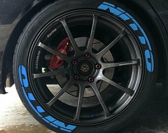 Tire Lettering Nitto Tyre Sticker fits to 16"-22" Permanent Tyre Letters Set for 4 tires universal fitment EXPRESS SHIPPING