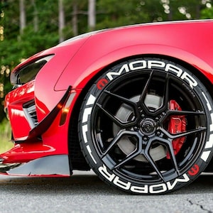 Adhesivo con letras para neumáticos Mopar Stripe, compatible con neumáticos de 16" a 22", juego de letras permanentes para 4 neumáticos, ajuste universal, envío exprés.