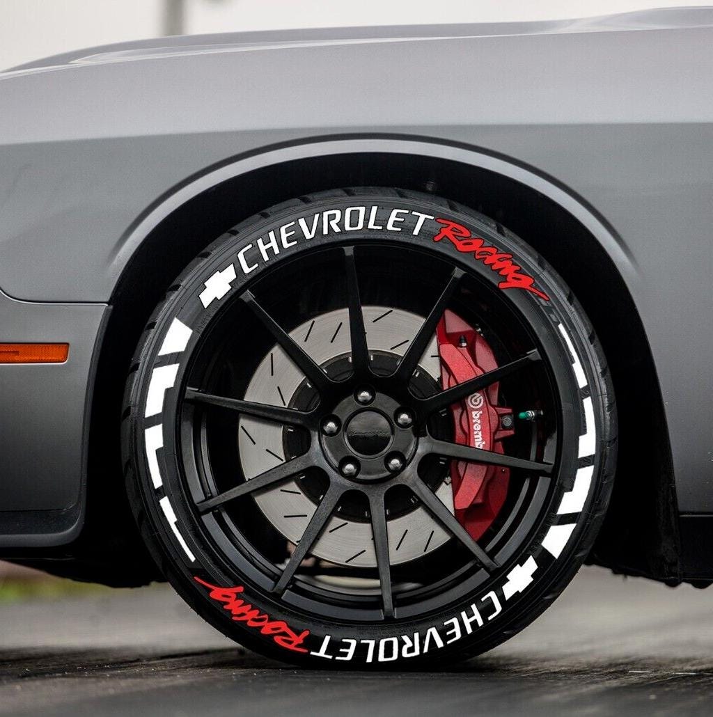 Tire Lettering Potenza Stripe Tyre Sticker Fits to 16