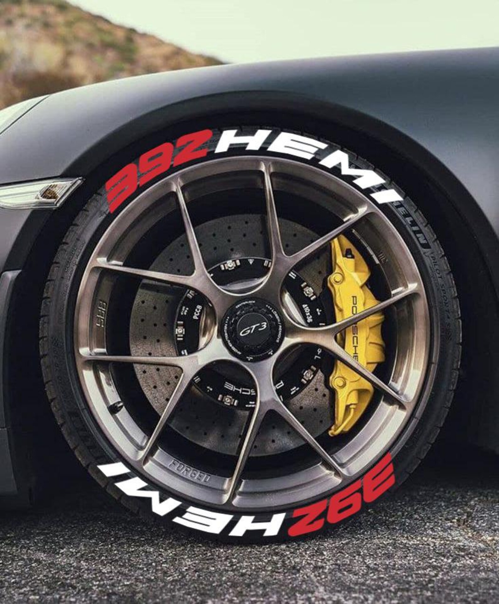Tire Lettering 392 Hemi Tyre Sticker Fits to 16