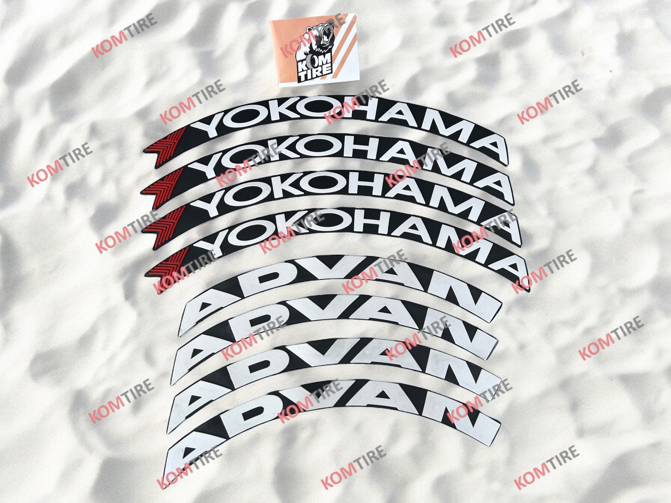 Tire Lettering Yokohama Advan Tyre Sticker Fits to 16