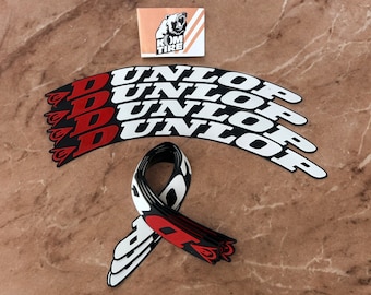 Tire Lettering Dunlop Tyre Sticker fits to 16&quot;-22&quot; Permanent Tyre Letters Set for 4 tires universal fitment EXPRESS SHIPPING