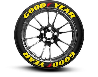 Tire Lettering Good Year Tyre Sticker fits to 16"-22" Permanent Tyre Letters Set for 4 tires universal fitment EXPRESS SHIPPING