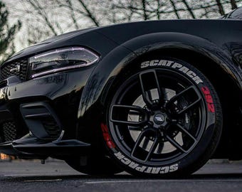 Tire Lettering Scatpack 392 Tyre Sticker fits to 16"-22" Permanent Tyre Letters Set for 4 tires universal fitment EXPRESS SHIPPING