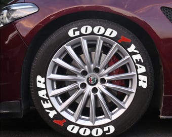 Tire Lettering Good Year Tyre Sticker fits to 16"-22" Permanent Tyre Letters Set for 4 tires universal fitment EXPRESS SHIPPING