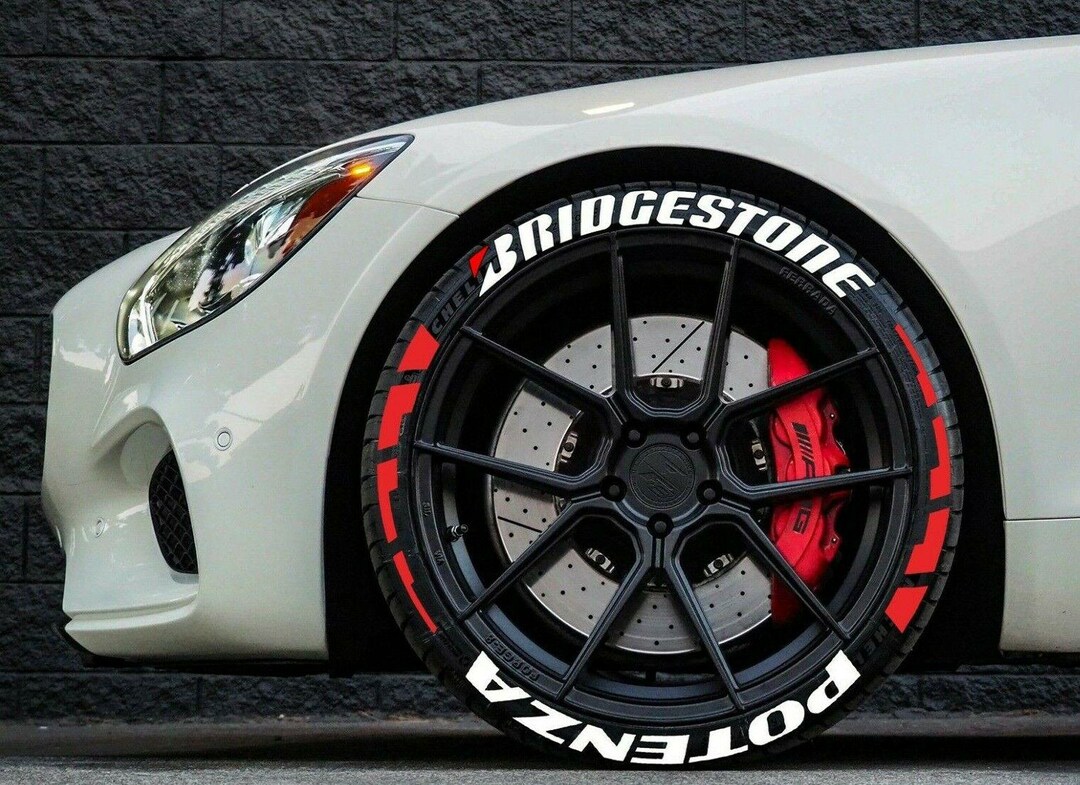 Tire Lettering Potenza Stripe Tyre Sticker Fits to 16