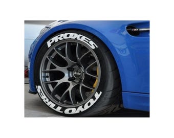 Toyo Tires Proxes Tire Lettering Tyre Sticker fits to 16"-22" Permanent Tyre Letters Set for 4 tires universal fitment EXPRESS SHIPPING