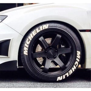 Michelin Tire Lettering Tyre Sticker fits to 16&quot;-22&quot; Permanent Tyre Letters Set for 4 tires universal fitment EXPRESS SHIPPING
