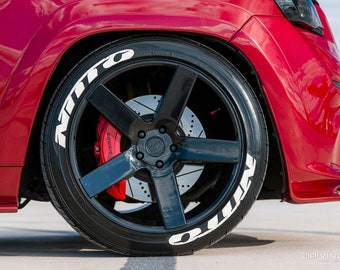 Nitto Tire Lettering Tyre Sticker fits to 16"-22" Permanent Tyre Letters Set for 4 tires universal fitment EXPRESS SHIPPING