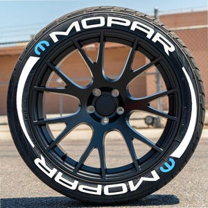 Tire Lettering Mopar Stripe Tyre Sticker fits to 16&quot;-22&quot; Permanent Tyre Letters Set for 4 tires universal fitment EXPRESS SHIPPING
