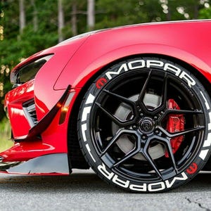 Tire Lettering Mopar Stripe Tyre Sticker fits to 16&quot;-22&quot; Permanent Tyre Letters Set for 4 tires universal fitment EXPRESS SHIPPING