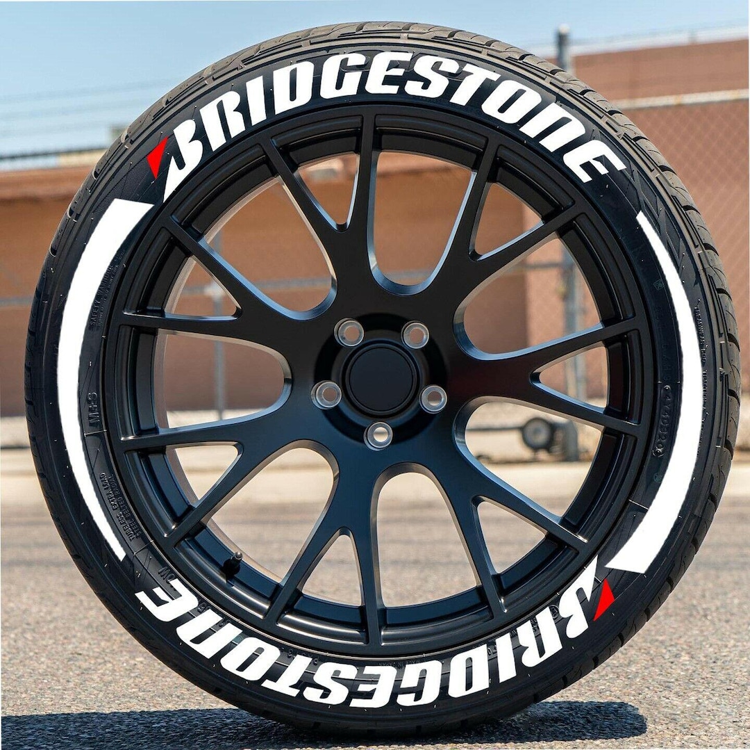 Tire Lettering Bridgestone Stripe Tyre Sticker Fits to 16