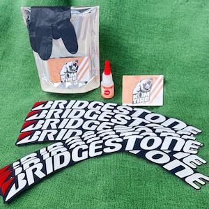 Adhesivo adhesivo para neumáticos Bridgestone de 16 a 22 pulgadas con letras permanentes para neumáticos, para 4 neumáticos, ajuste universal, ENVÍO URGENTE