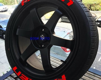 Falken Full Red Tire Lettering Tyre Sticker fits to 16"-22" Permanent Tyre Letters Set for 4 tires universal fitment EXPRESS SHIPPING