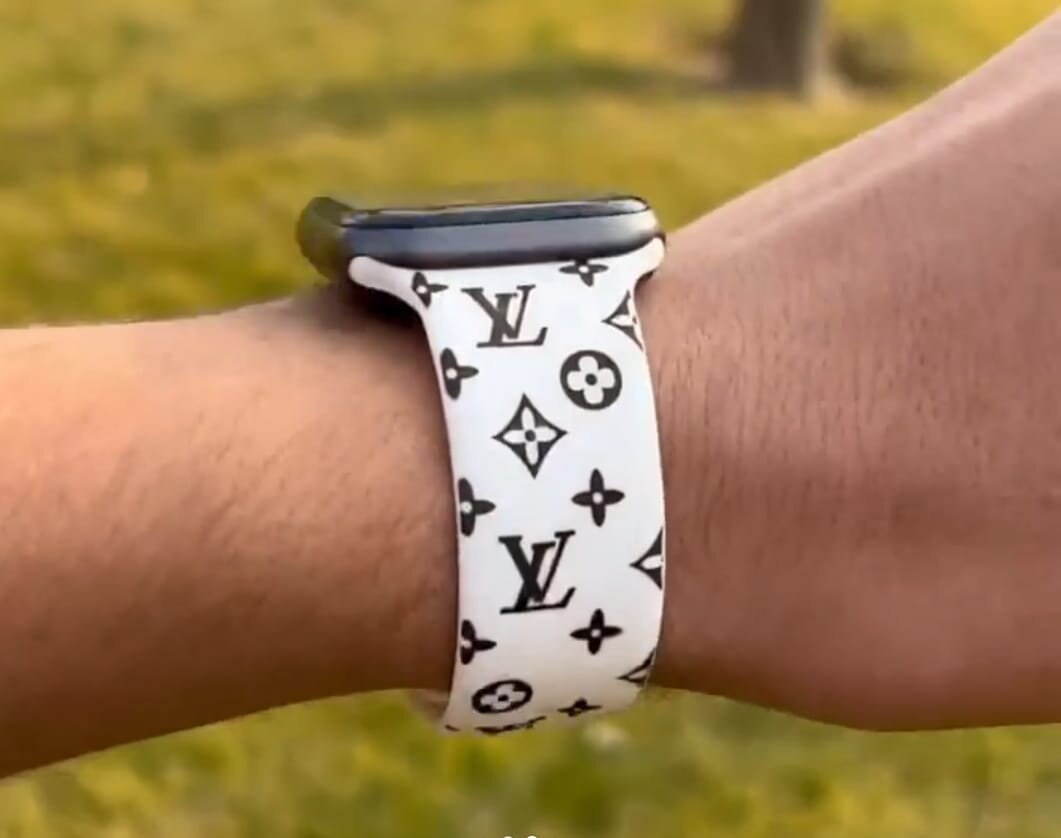White louis vuitton hotsell apple watch band