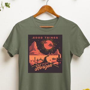 Sonnenfinsternis T-Shirt - Inspirierende Wüstenhorizont Grafik - Freizeitkleidung für Astronomie-Enthusiasten - Perfektes Geschenk für Optimisten