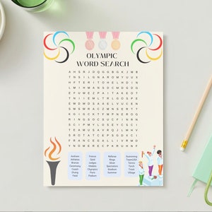 Paris Summer Games Word Search Printable - Fun and Educational Activity for All Ages