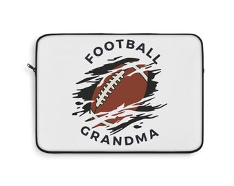 Fútbol abuela lindo portátil manga madres día regalo portátil cubierta fútbol abuela deportes abuela grammy regalo orgulloso abuela caja de la computadora