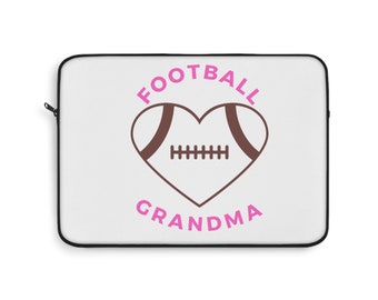 Fútbol abuela lindo portátil manga madres día regalo portátil cubierta feliz día de las madres fútbol abuela deportes abuela grammy regalo mayor fan