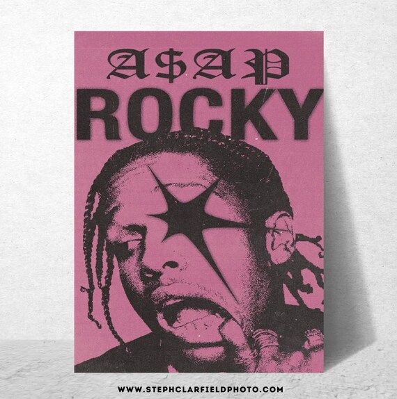 ASAP Rocky Digital Poster | 8x10 Instant Download | Music Wall Art | Graphic Design Print
