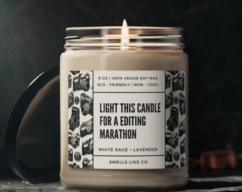 Photographer's Focus Candle - Light Up Your Editing Sessions, Inspiring Soy Wax Candle, Ideal Gift for Photography Enthusiasts