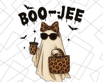 Leopard Print Ghost PNG: Boujee Halloween Clipart (Digital Download)