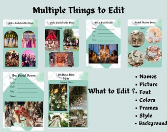 Op de afbeelding: Een afdrukbare checklist voor het plannen van een vrijgezellenfeest of een bruidsdouche. De checklist bevat secties voor thema's, ideeën, locatie, datum, tijd en meer. De checklist is versierd met een groene en witte aquarel achtergrond en bloemmotieven.