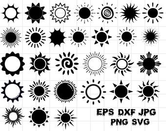 Sunrise & Sunset SVG Bundle: Cricut Cut Files, Clipart (Instant Download)