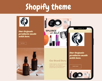 Elegant Shopify Theme Template: Boutique Website Design, Canva Editable