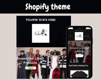 Kledingboetiek Shopify 2.0-thema, bewerkbare canvassjabloon