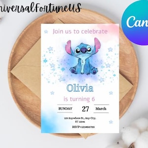 Modèle d'invitation d'anniversaire modifiable au point, invitations d'anniversaire imprimables, invitation numérique à une fête d'enfants, carte d'invitation numérique