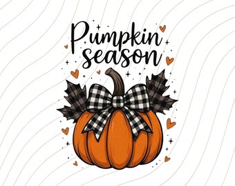 Pumpkin Season PNG, Autumn Sublimation Design (Digital Download)