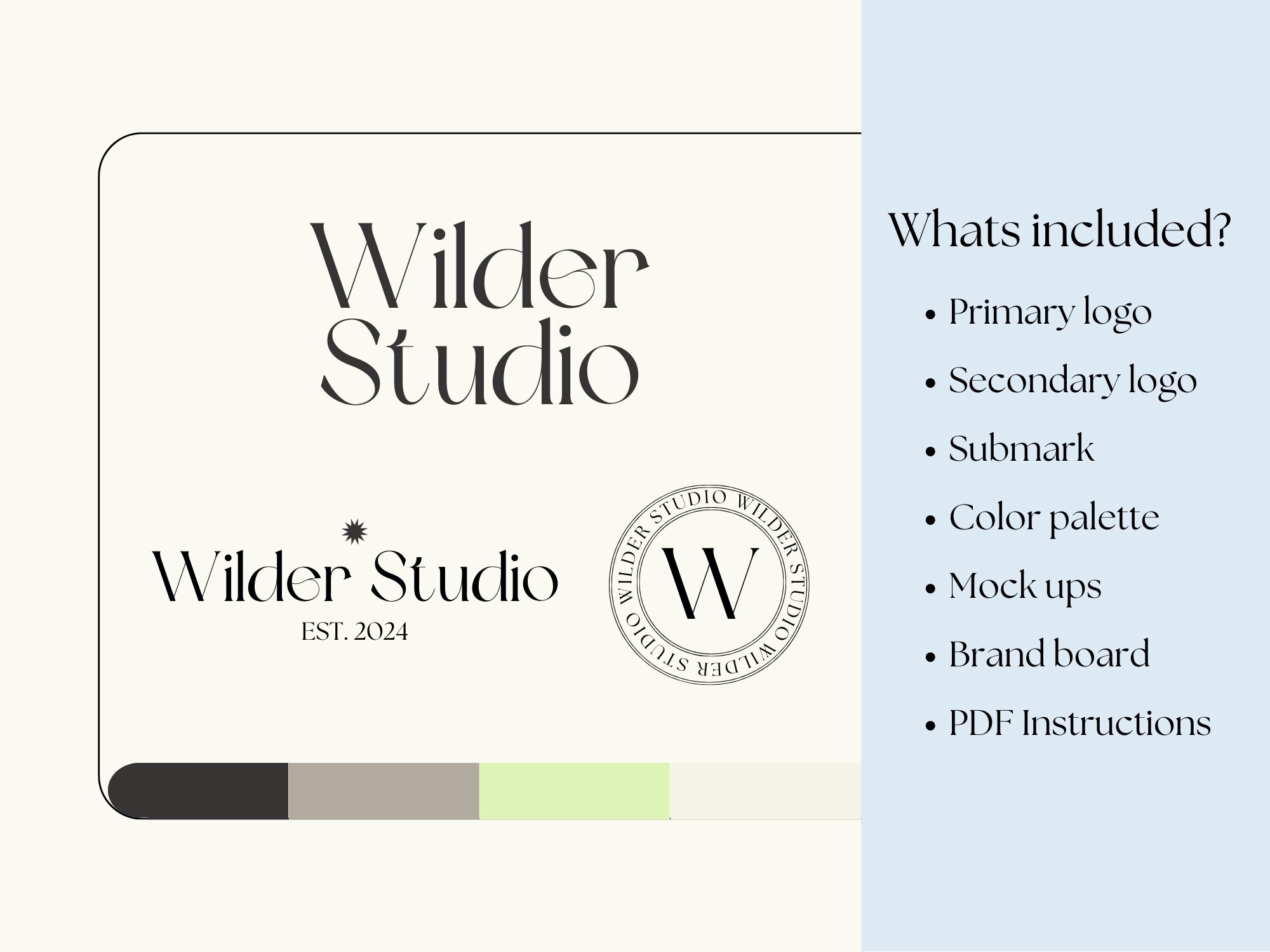 Editable Branding Kit Canva Template DIY Color Font Digital Logo Design ...