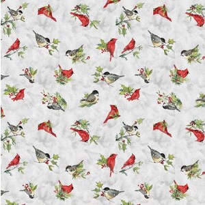 Frosty Frolic Gray with birds 70316