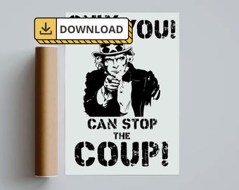Anti-Trump Protest Poster – Resist Fascism Wall Art (Digital Download)