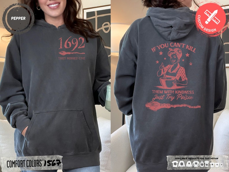 If You Can't Kill Them with Kindness Just Try Poison Shirt Funny Witchy Vintage Retro Humor Tee Sassy Sarcastic Gift Unique Graphic Shirt