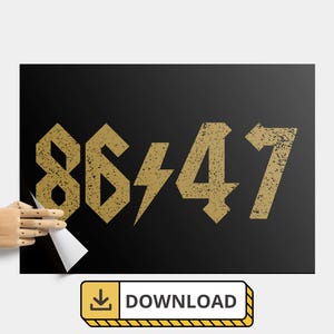 Anti-Trump Protest Sign: 86 47 FDT Political March Poster (Digital Download)
