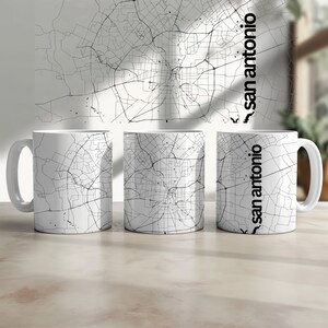 San Antonio Texas City Map Coffee Mug: Unique Souvenir Gift