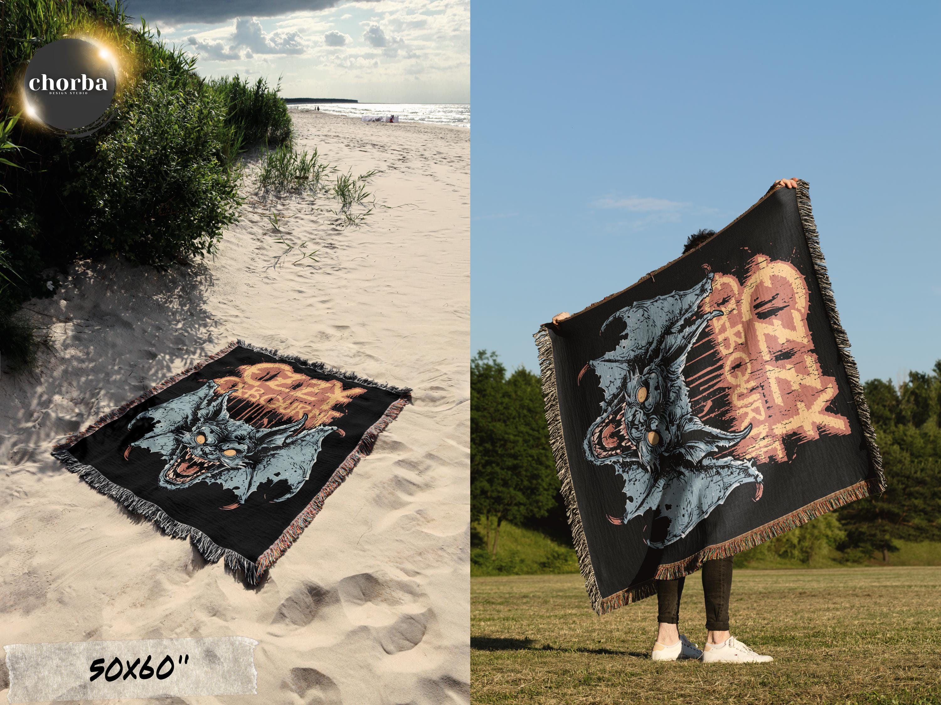 Ozzy Osbourne Woven Blanket: Goth Heavy Metal Rock Band Throw - Etsy