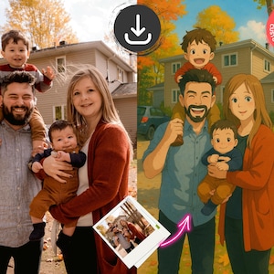 Custom Anime Portrait: Ghibli-Style Art from Photo (Digital Download)