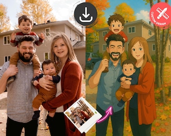 Custom Anime Portrait: Ghibli-Style Art from Photo (Digital Download)