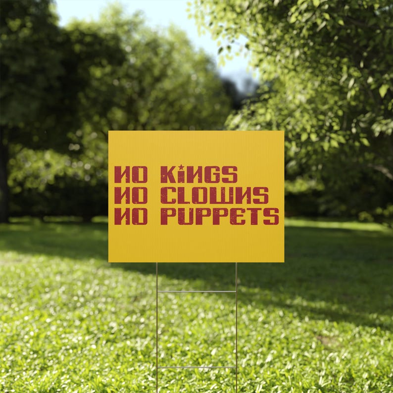 No Kings, Clowns, Puppets Protest Sign - Digital Download - Etsy