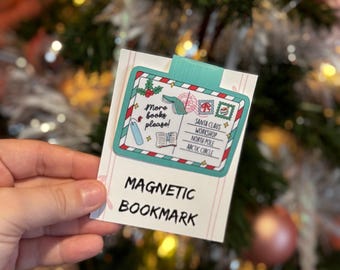 Christmas Postcard Magnetic Bookmark