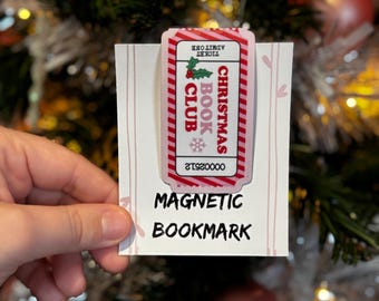 Christmas Book Club Magnetic Bookmark
