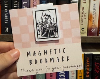 Skeleton Reading Magnetic Bookmark