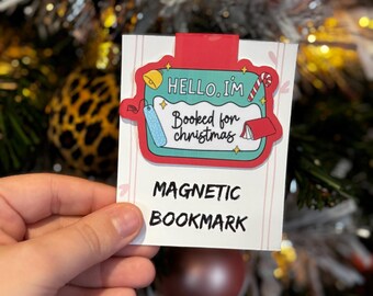 Booked for Christmas Magnetic Bookmark