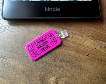 Lonely Hearts Club Kindle Dust Plug Charm: Bookish Accessory